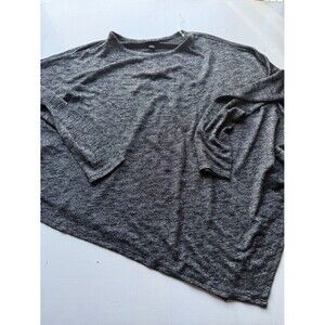 Massimo oversized poncho top dark Gray S M shirt long sleeves lose A10